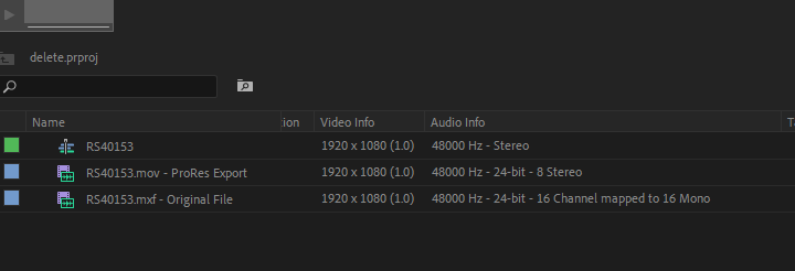 Encoding to ProRes results in the expected stereo import.